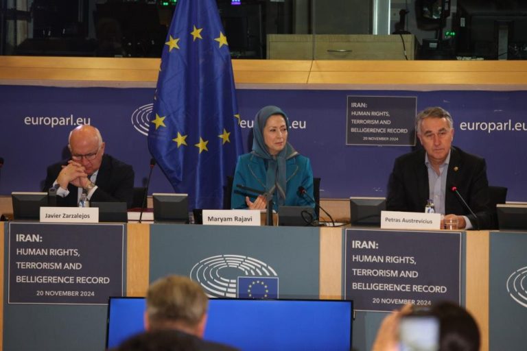 Irán : Discurso de Maryam Rajavi – Parlamento Europeo – 20 de noviembre de 2024